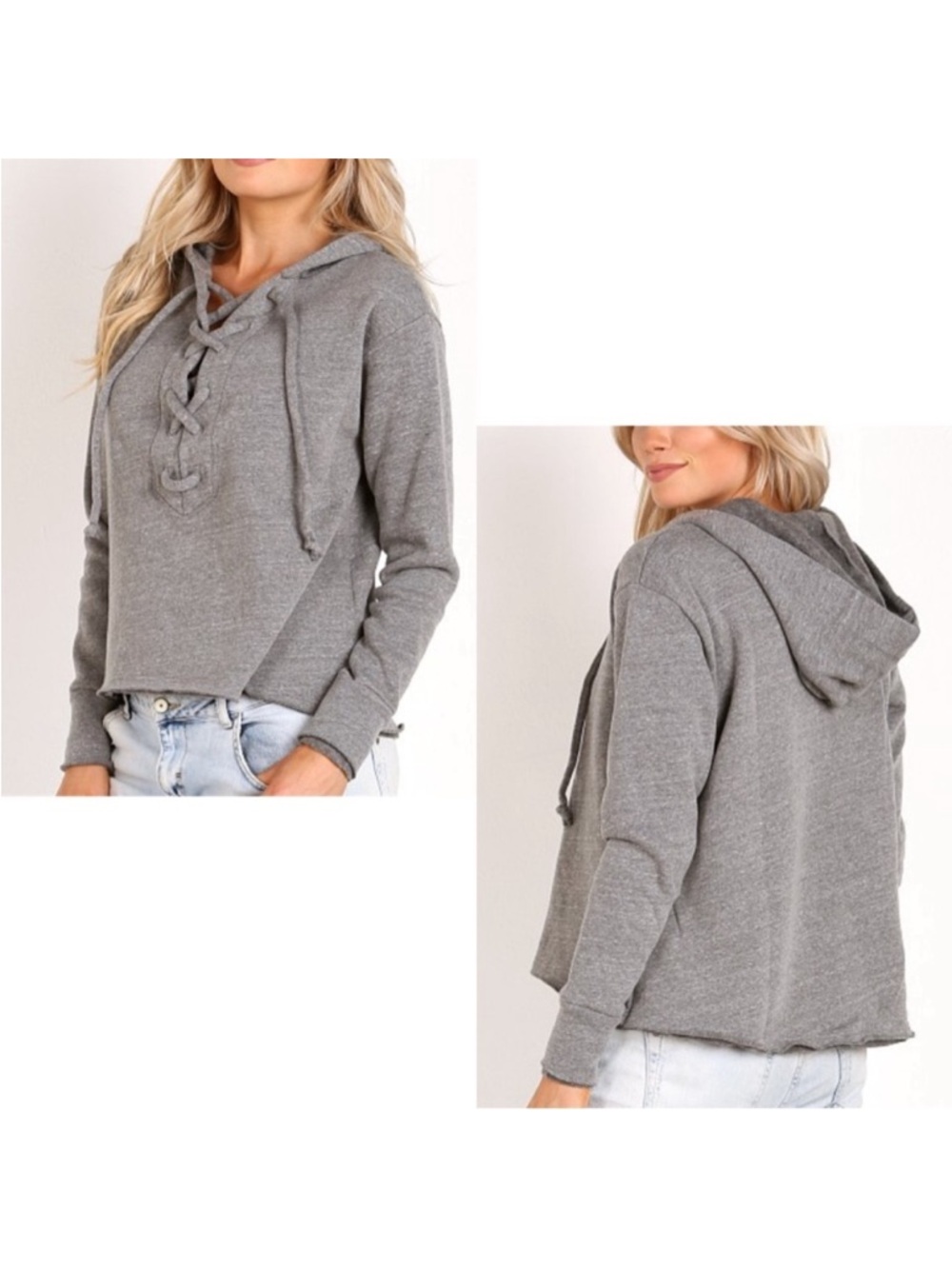 LNA lace up hoodie xs